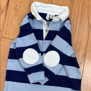 Janie and Jack Striped Polo Romper Size 6-12 Month